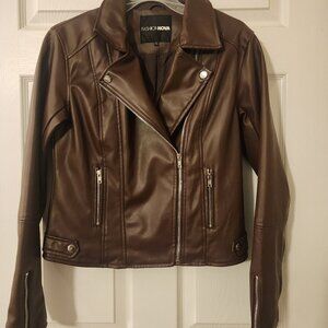 Faux Leather Moto Jacket